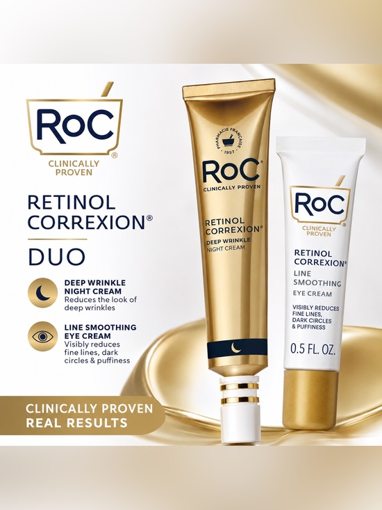 Roc Other - RoC Retinol Correxion Duo: Deep Wrinkle Night & Line Smoothing Eye Cream Set